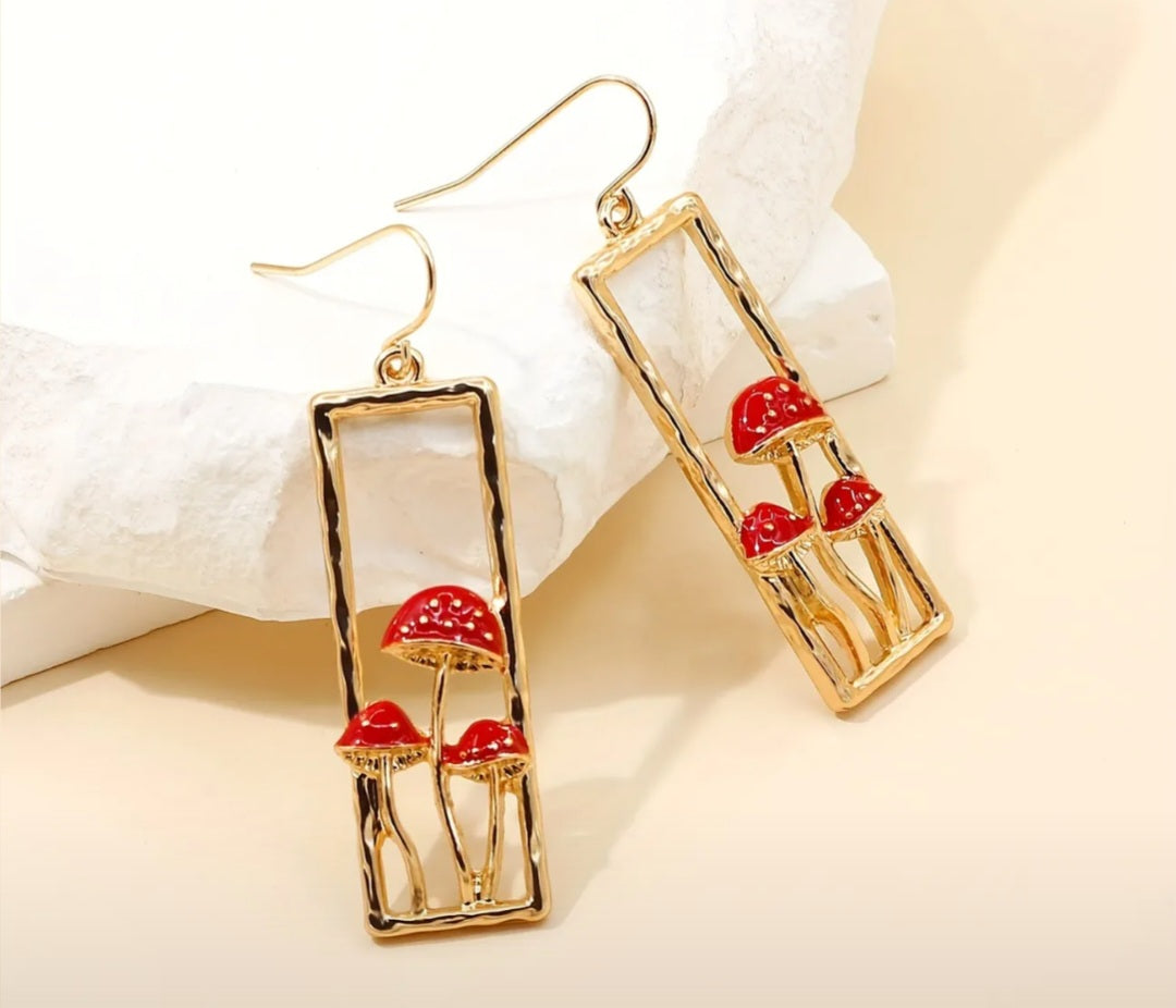 Mushroom earrings