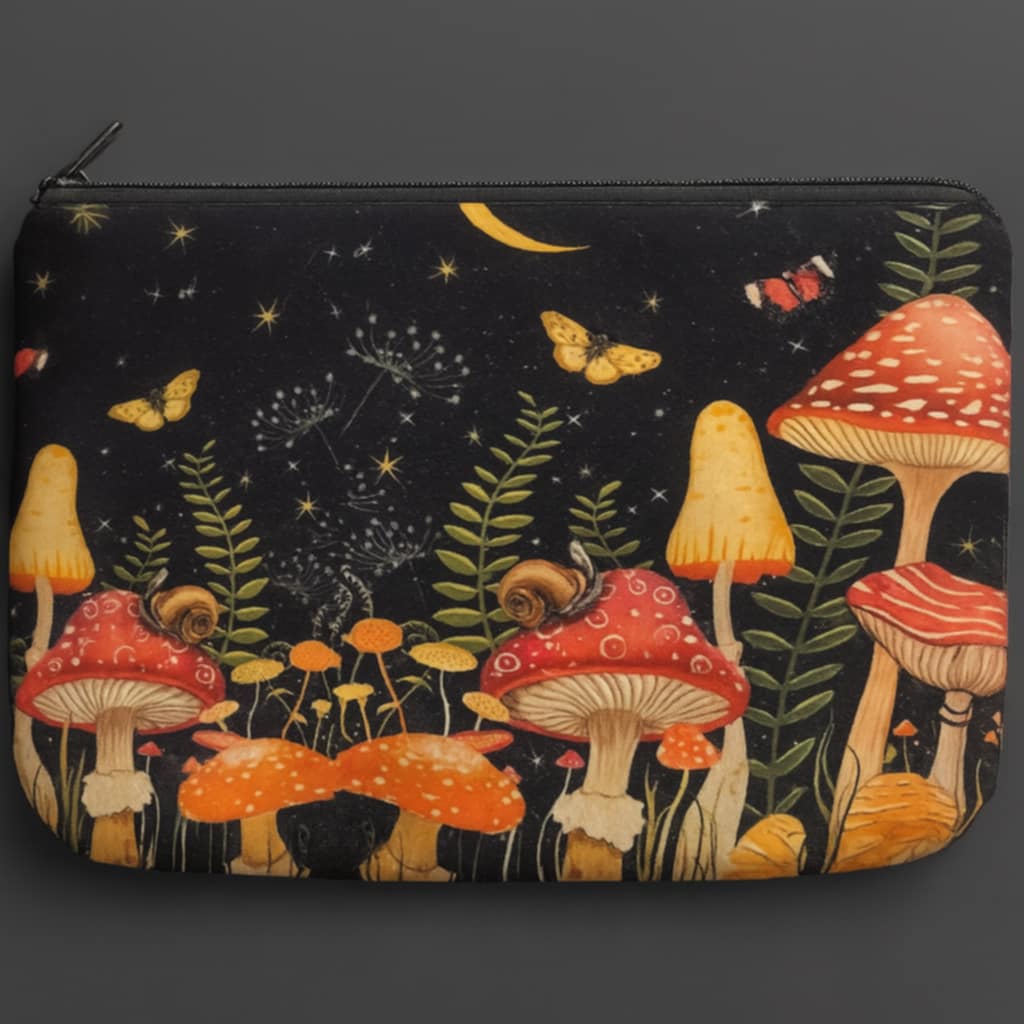 Mushroom Makeup Bag