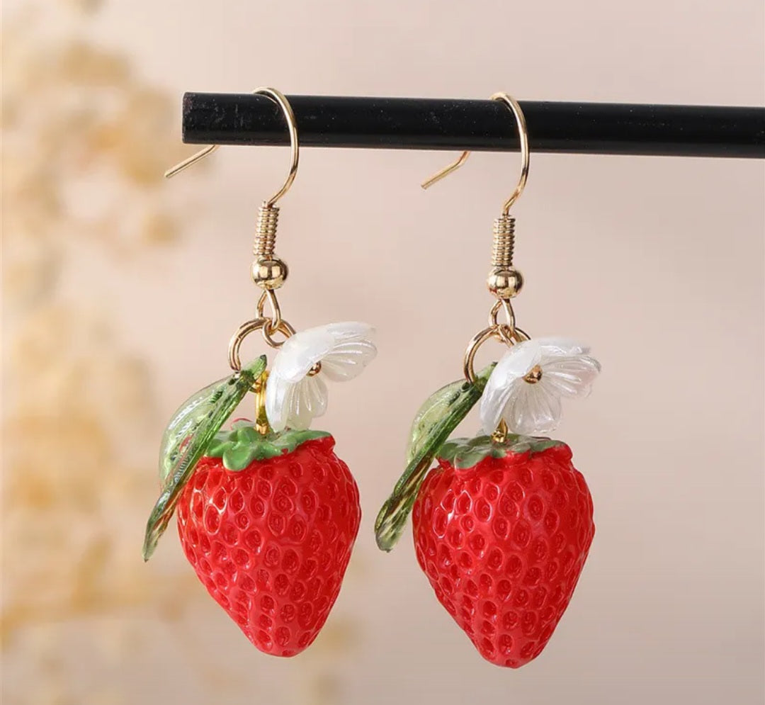 Strawberry earrings #2