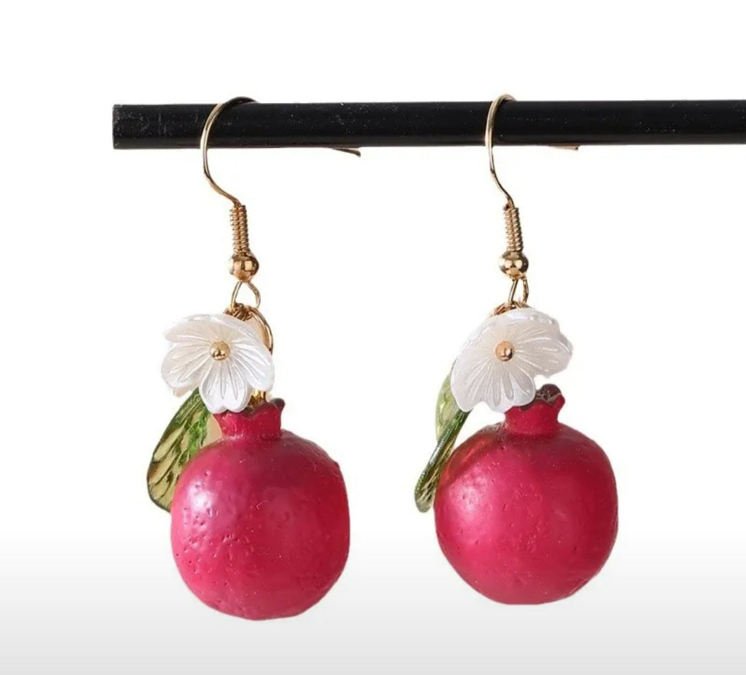 Pomegranate earrings