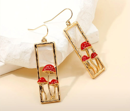 Mushroom earrings