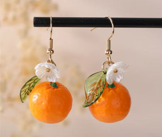 Orange earrings